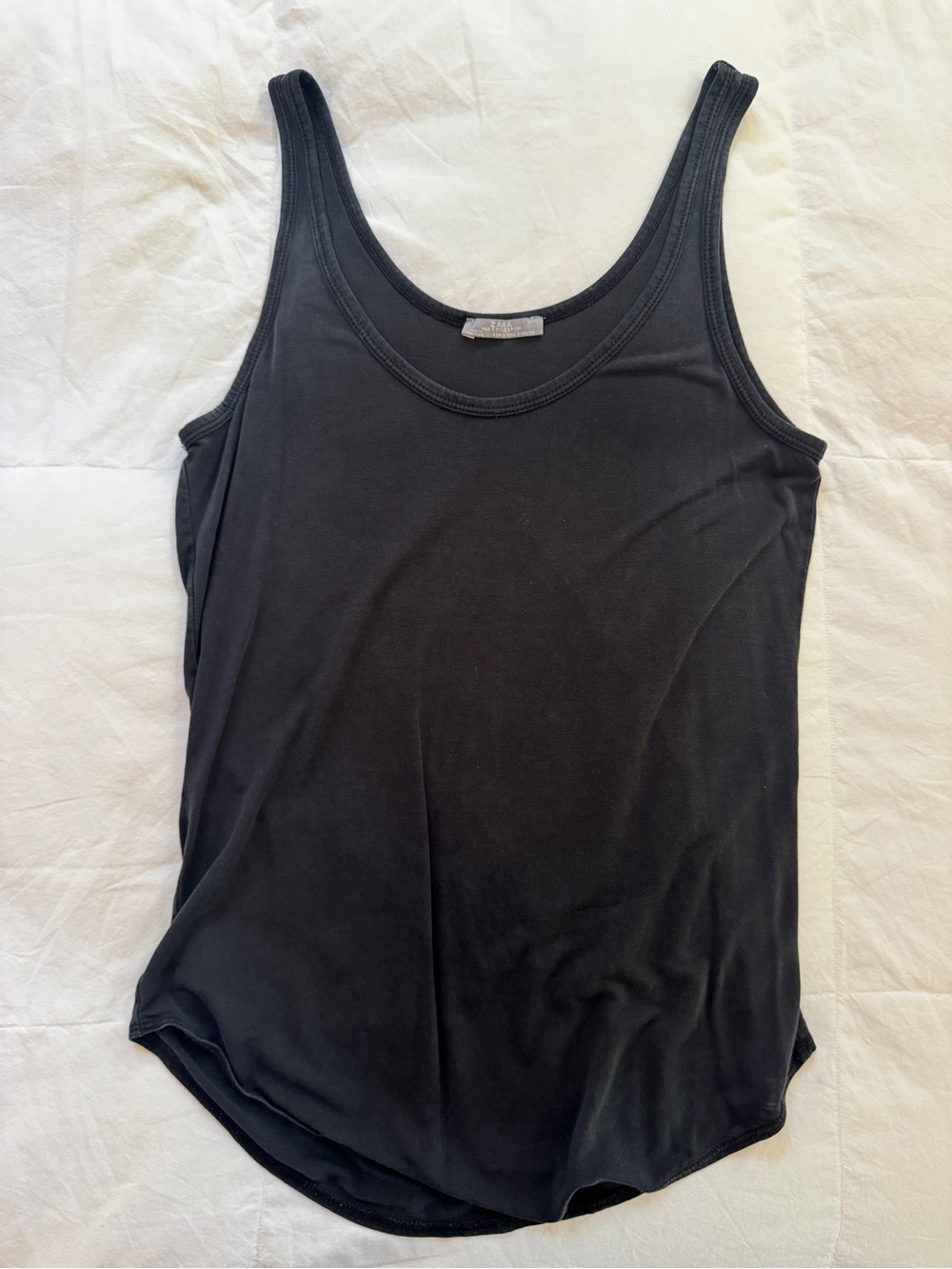 Zara Black Scoop Neck Tank / Workout Top